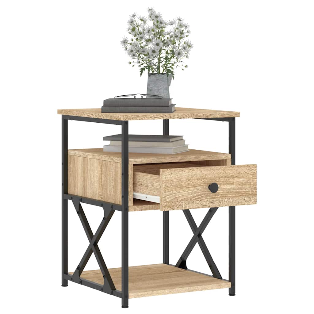 Table de chevet chêne sonoma 40x42x55 cm bois d'ingénierie - XIOS