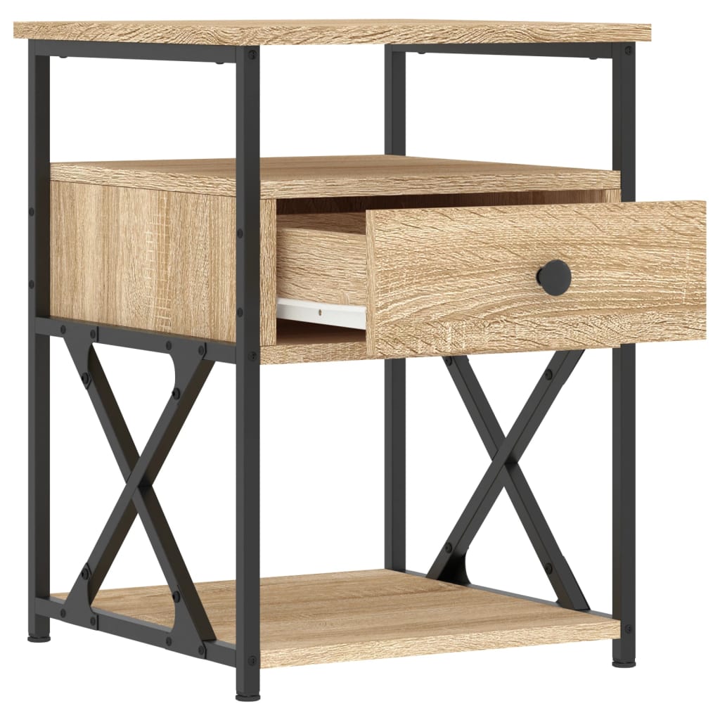 Table de chevet chêne sonoma 40x42x55 cm bois d'ingénierie - XIOS