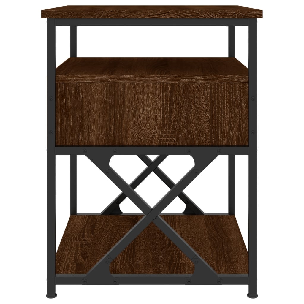 Tables de chevet 2pcs chêne marron 40x42x55cm bois d'ingénierie - XIOS