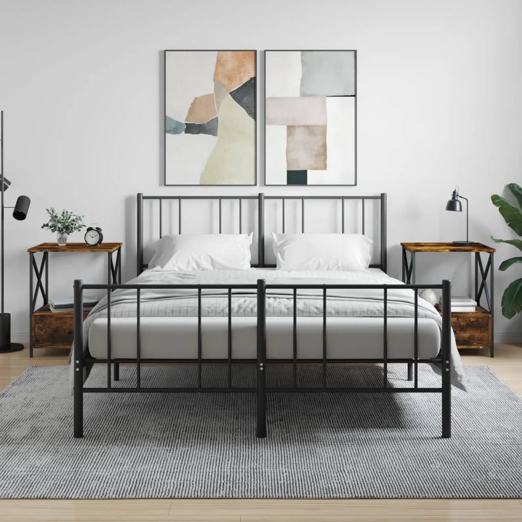 Tables de chevet 2 pcs chêne fumé 50x41x65 cm bois d’ingénierie - XIOS