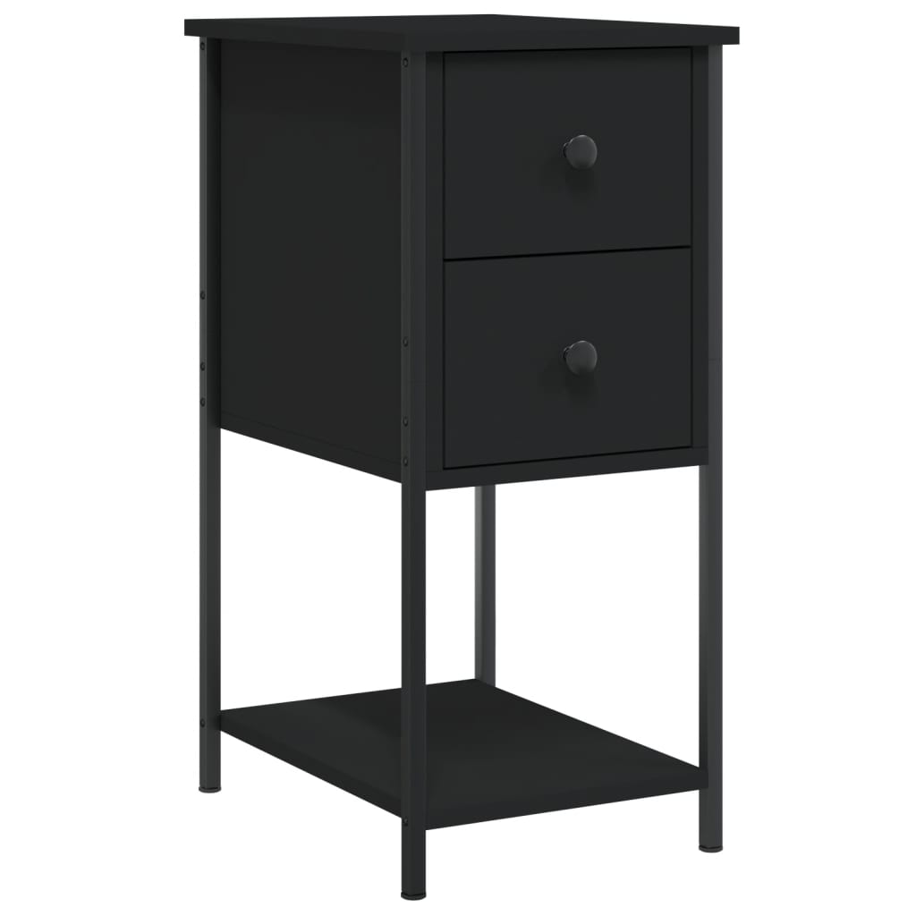 Table de chevet noir 32x42x70 cm bois d’ingénierie - XIOS