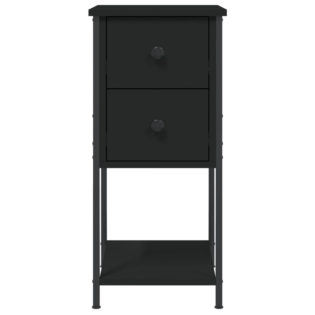 Table de chevet noir 32x42x70 cm bois d’ingénierie - XIOS