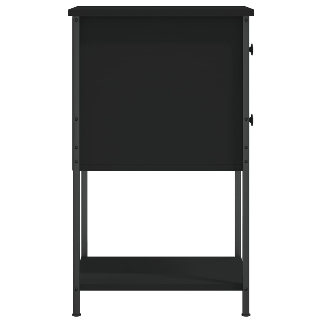 Table de chevet noir 32x42x70 cm bois d’ingénierie - XIOS