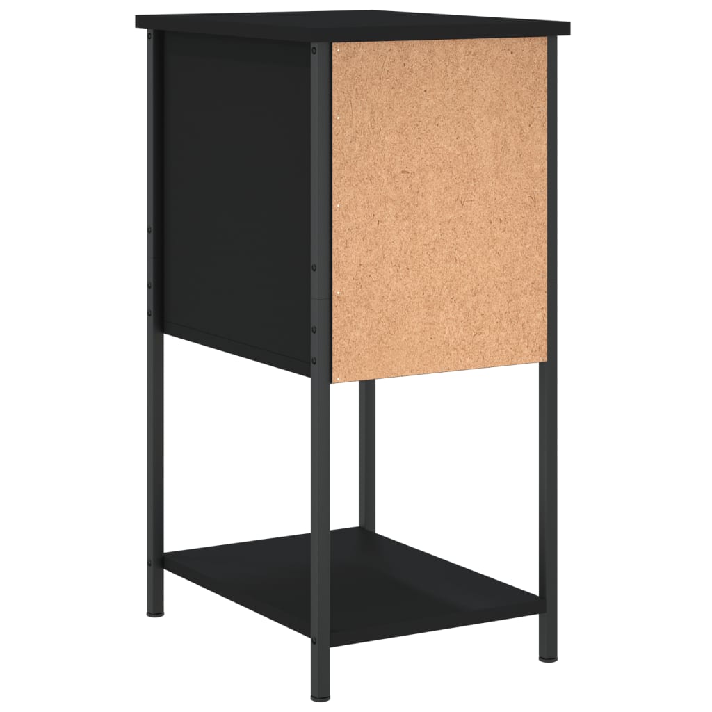 Table de chevet noir 32x42x70 cm bois d’ingénierie - XIOS