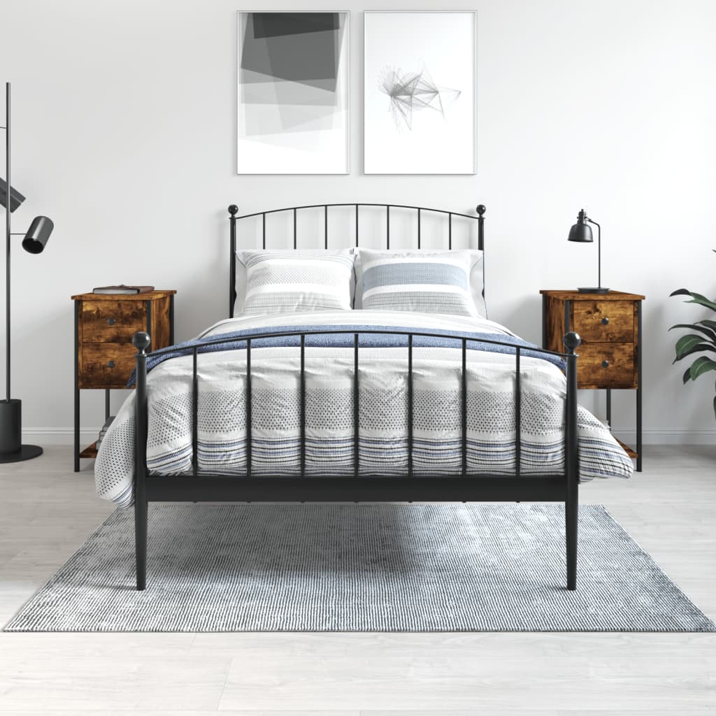 Tables de chevet 2 pcs chêne fumé 32x42x70 cm bois d'ingénierie - XIOS