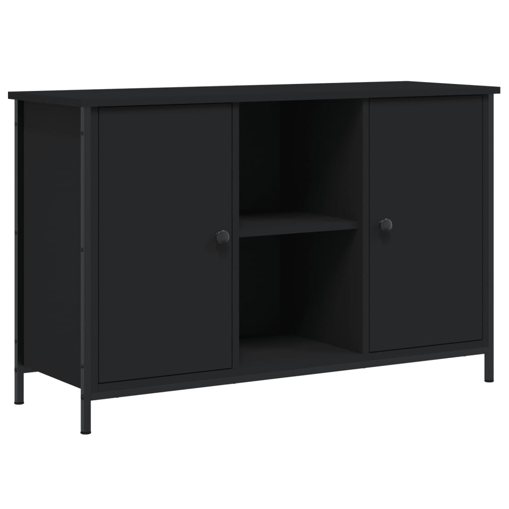 Meuble TV noir 100x35x65 cm bois d'ingénierie - XIOS