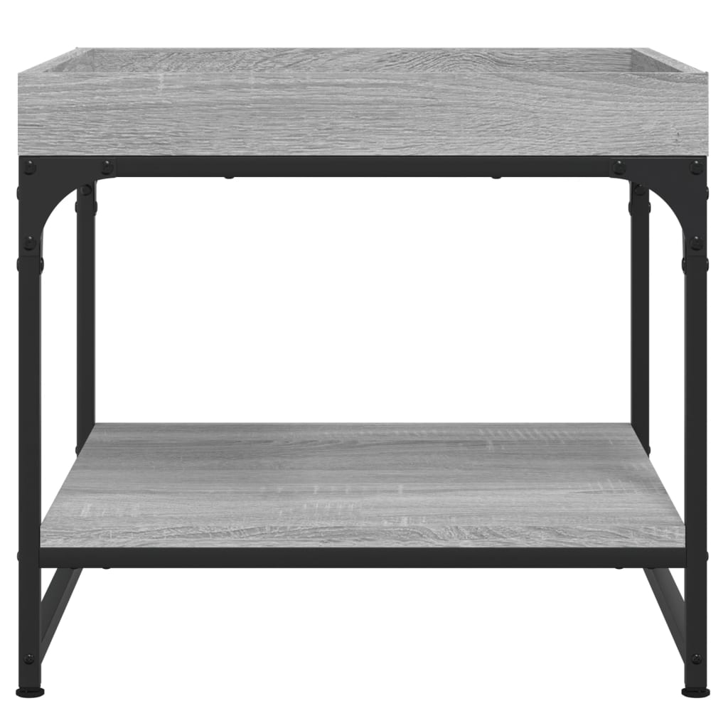 Table basse sonoma gris 49,5x49,5x45 cm bois d'ingénierie - XIOS