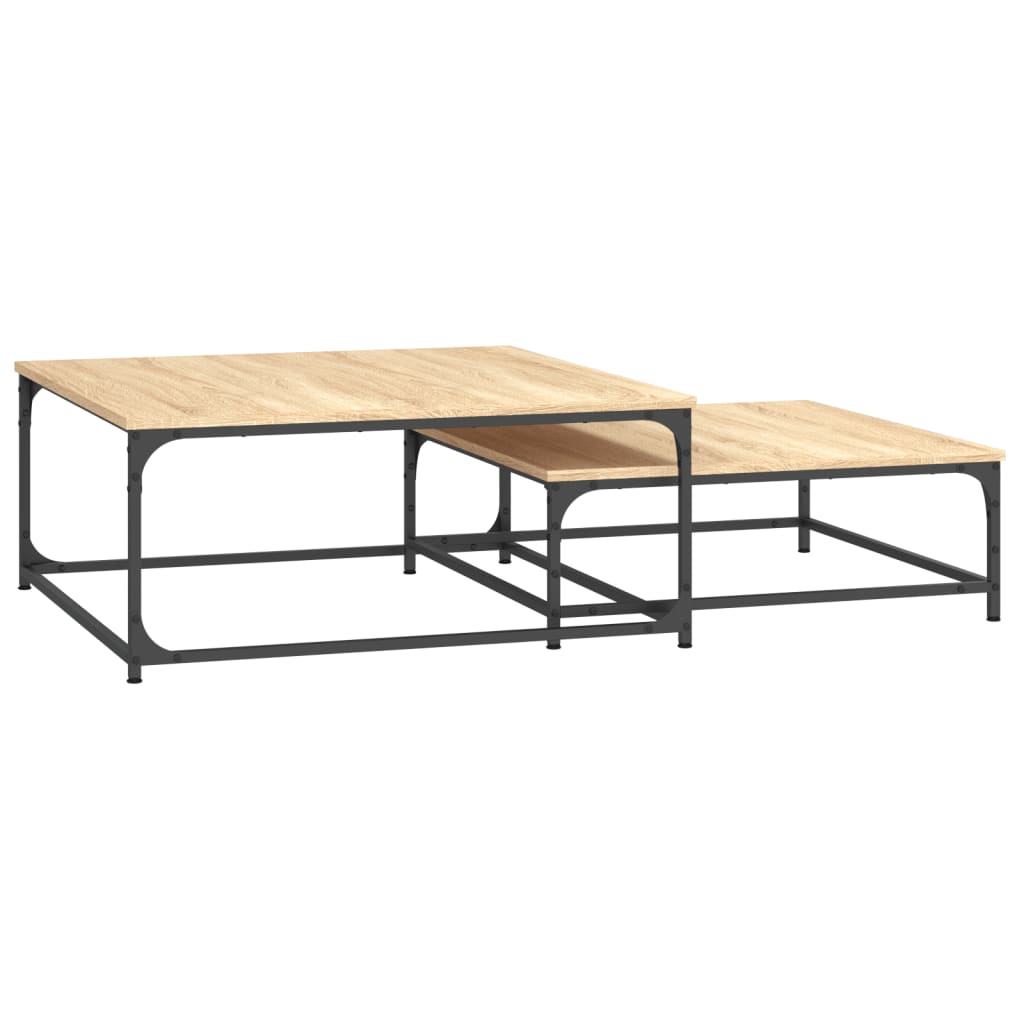 Tables basses gigognes 2 pcs chêne sonoma bois d'ingénierie - XIOS