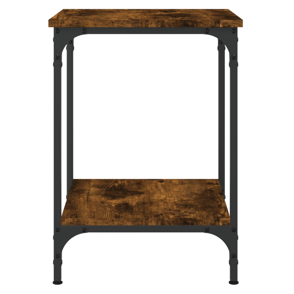 Table basse chêne fumé 40x40x55 cm bois d'ingénierie - XIOS