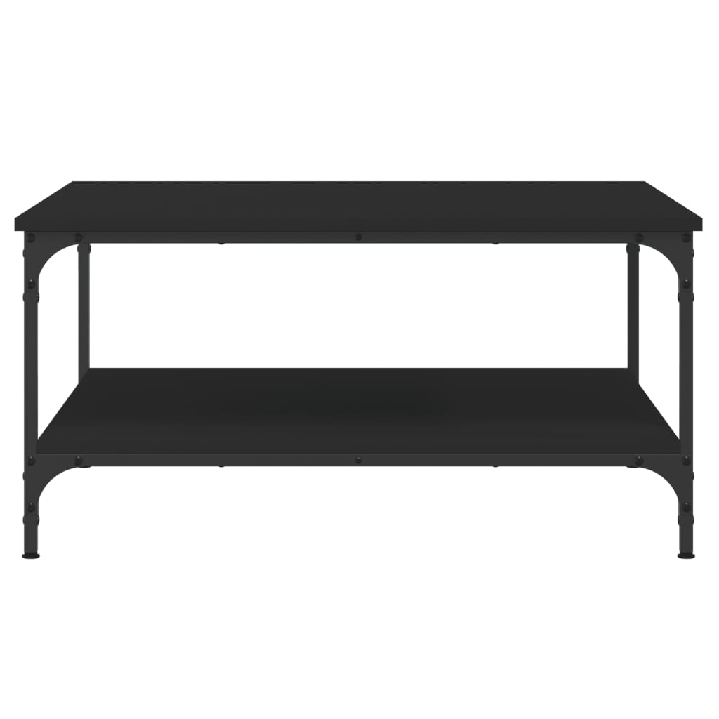 Table basse noir 80x80x40 cm bois d'ingénierie - XIOS