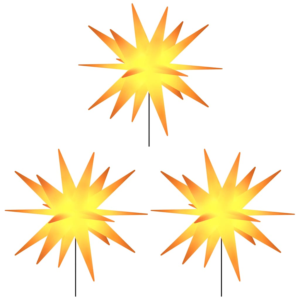 Lumières de Noël avec piquets 3 pcs LED pliable jaune 57 cm - XIOS