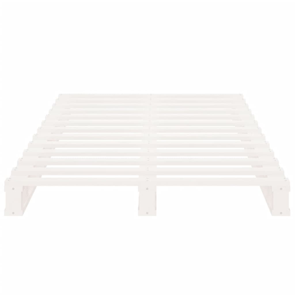 Cadre de lit Blanc 90x190 cm Bois de pin massif Simple - XIOS