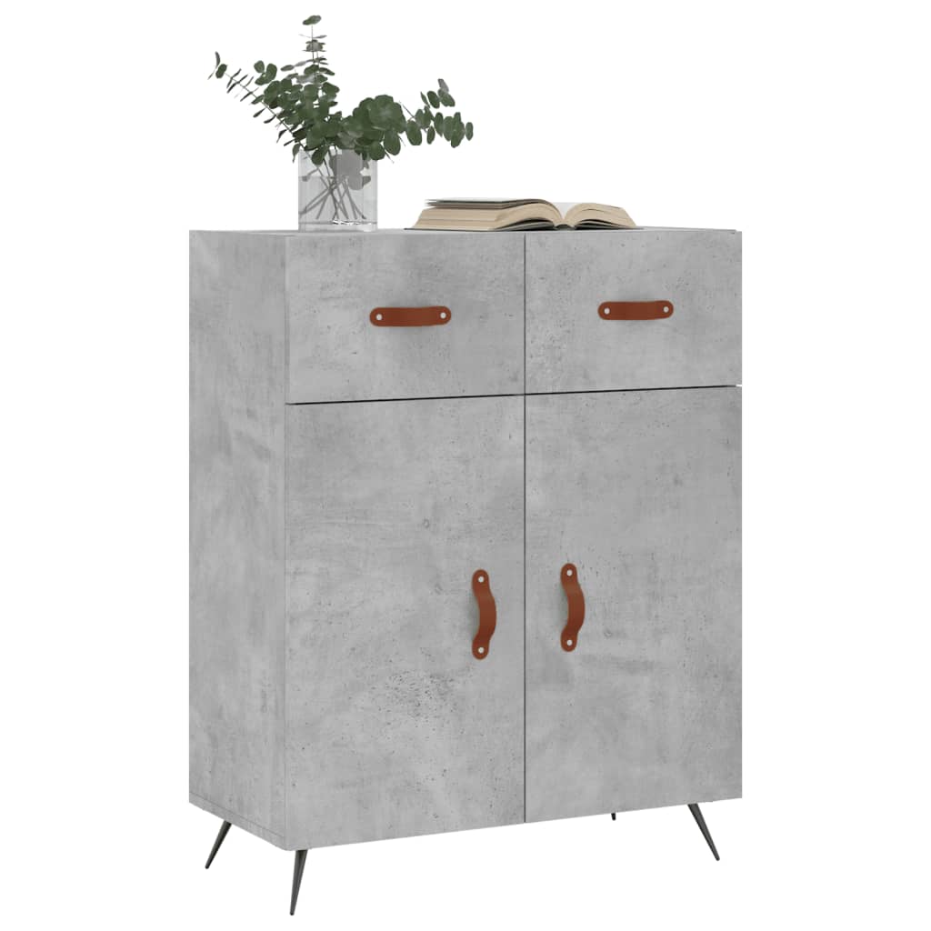 Buffet gris béton 69,5x34x90 cm bois d'ingénierie - XIOS