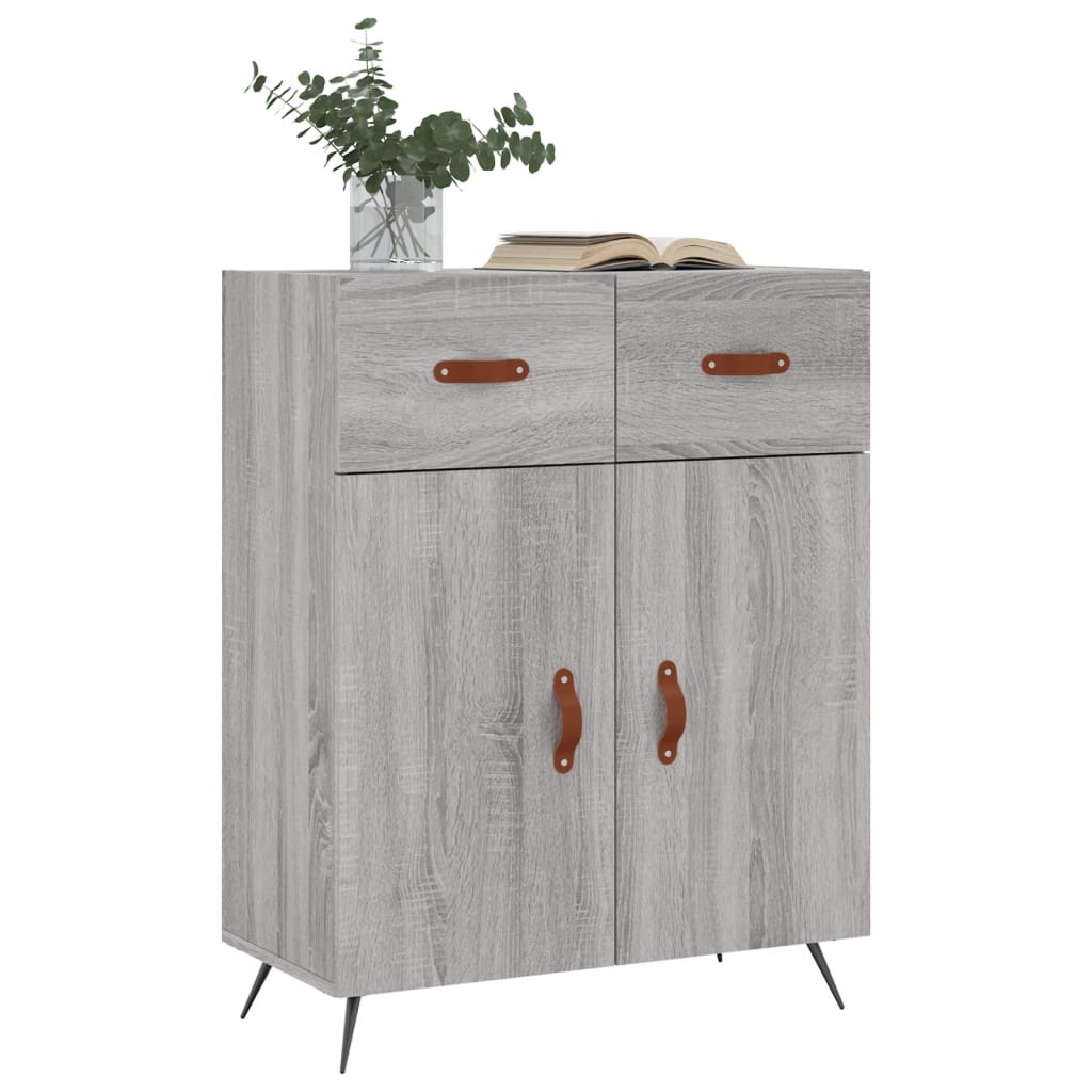 Buffet sonoma gris 69,5x34x90 cm bois d'ingénierie - XIOS