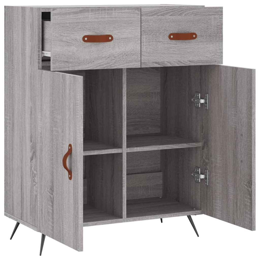 Buffet sonoma gris 69,5x34x90 cm bois d'ingénierie - XIOS