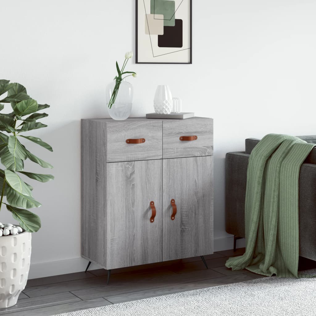 Buffet sonoma gris 69,5x34x90 cm bois d'ingénierie - XIOS