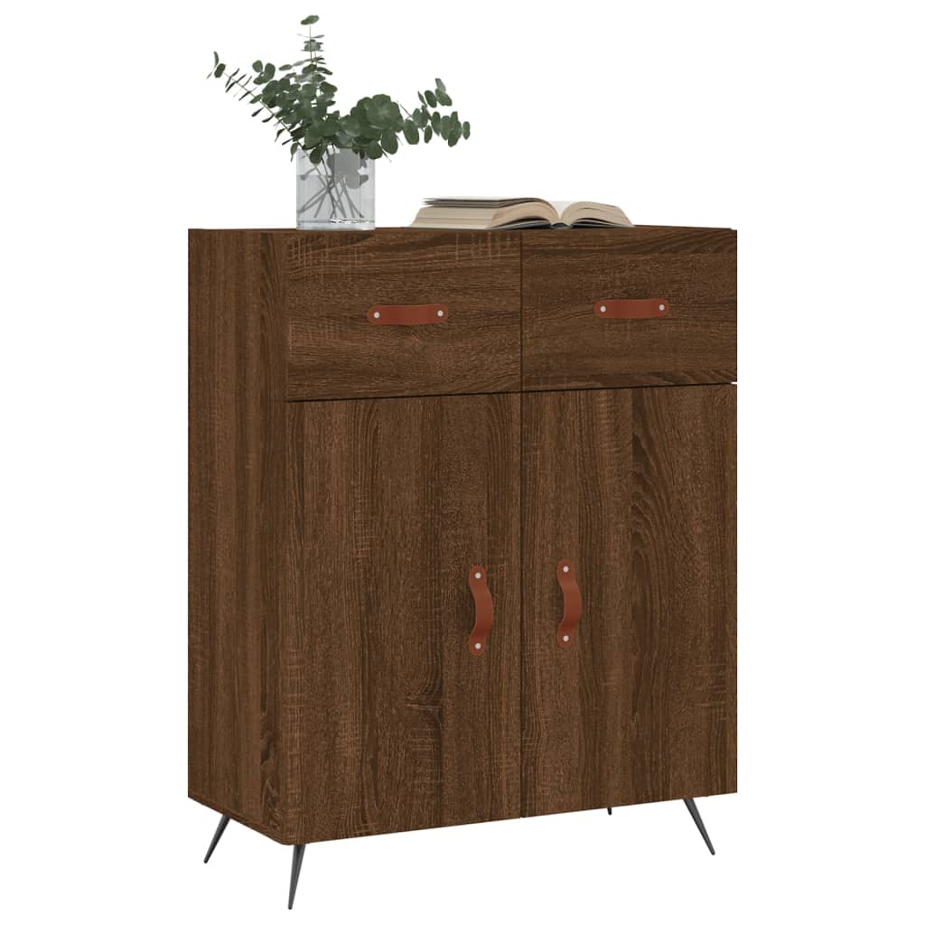 Buffet chêne marron 69,5x34x90 cm bois d'ingénierie - XIOS
