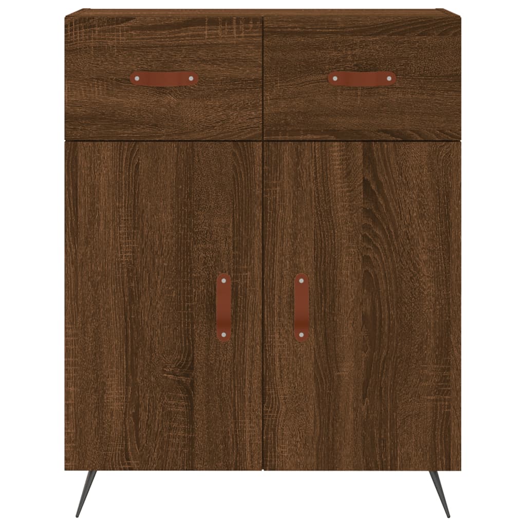 Buffet chêne marron 69,5x34x90 cm bois d'ingénierie - XIOS