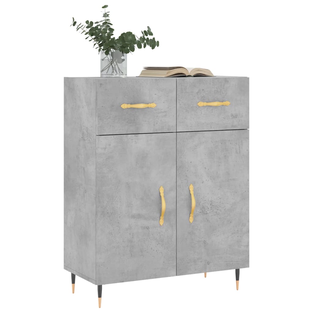 Buffet gris béton 69,5x34x90 cm bois d'ingénierie - XIOS