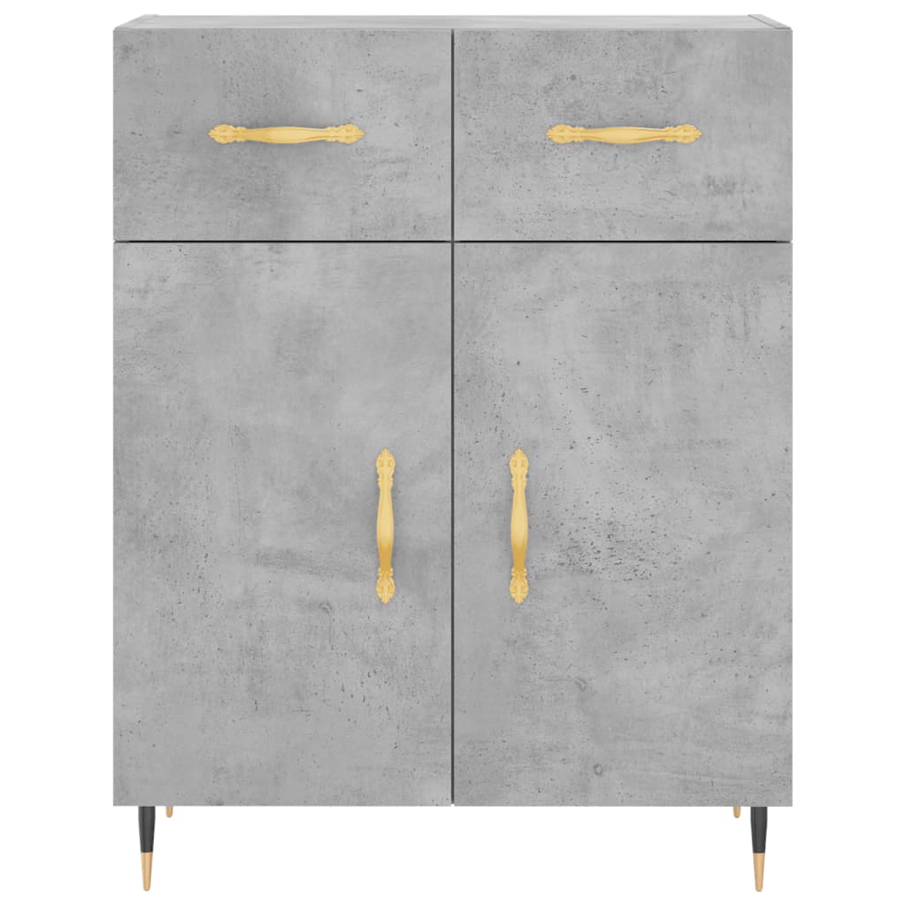 Buffet gris béton 69,5x34x90 cm bois d'ingénierie - XIOS