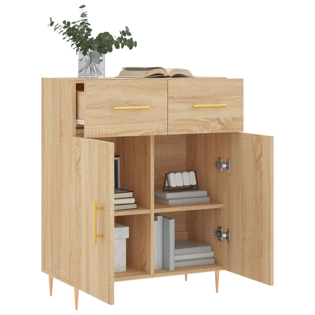 Buffet chêne sonoma 69,5x34x90 cm bois d'ingénierie - XIOS