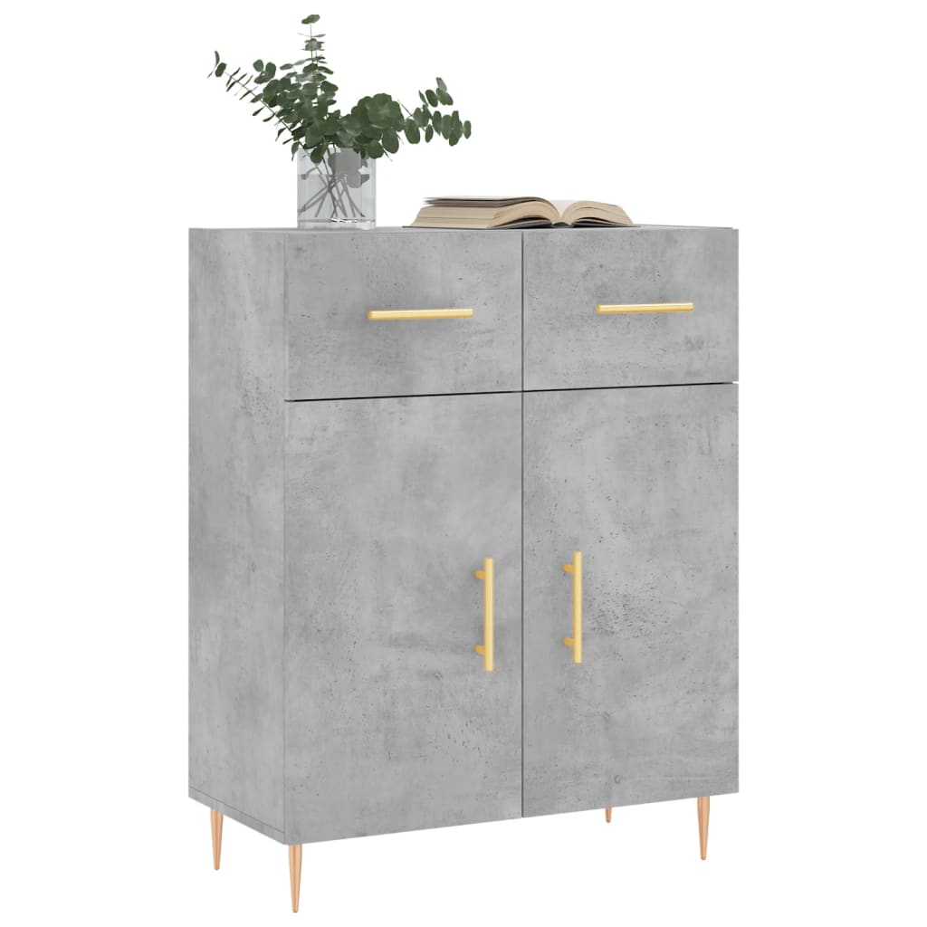 Buffet gris béton 69,5x34x90 cm bois d'ingénierie - XIOS