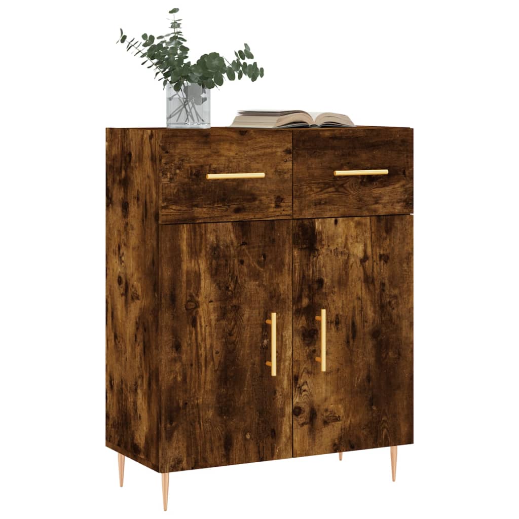 Buffet chêne fumé 69,5x34x90 cm bois d'ingénierie - XIOS