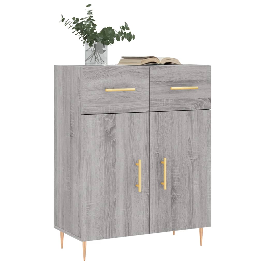 Buffet sonoma gris 69,5x34x90 cm bois d'ingénierie - XIOS