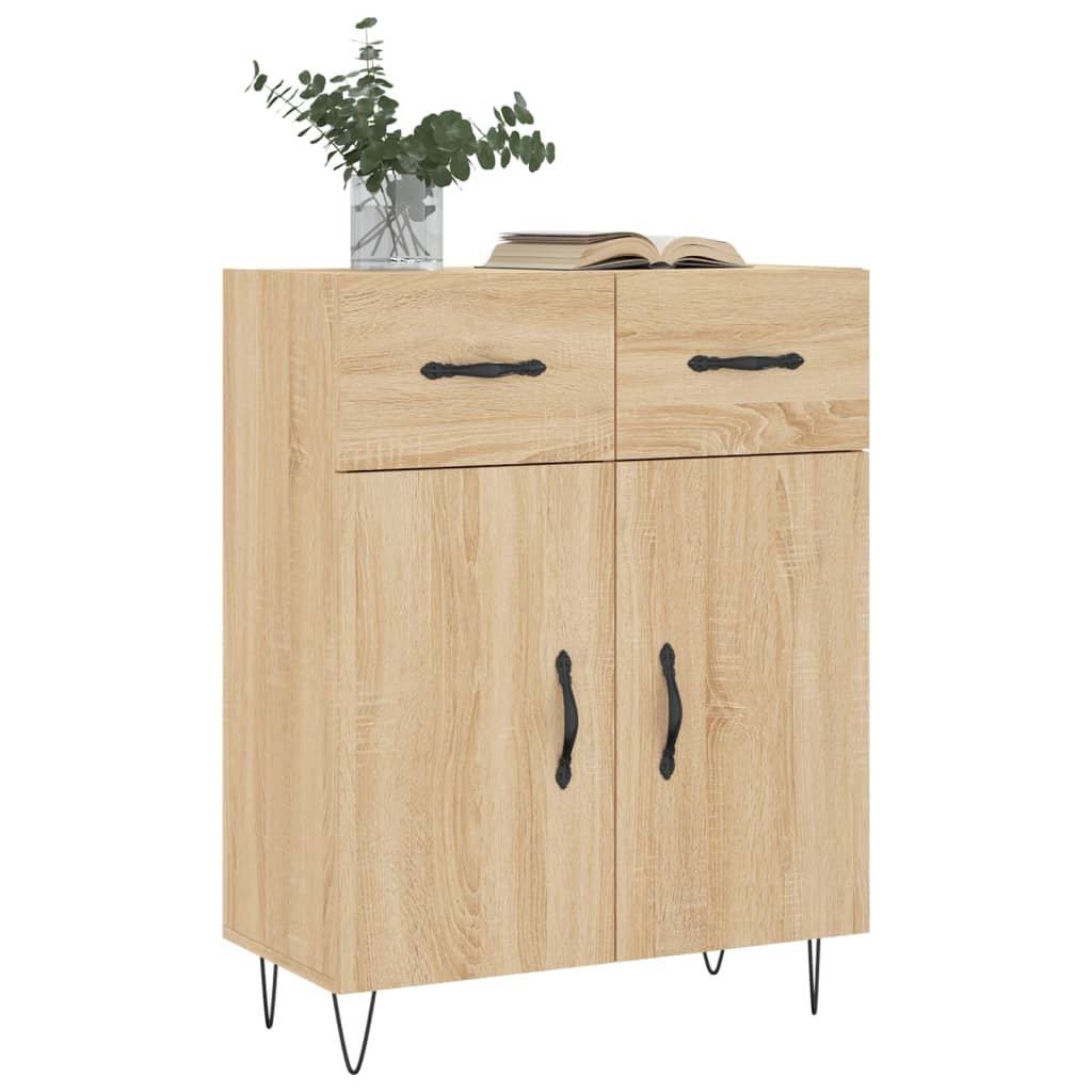Buffet chêne sonoma 69,5x34x90 cm bois d'ingénierie - XIOS
