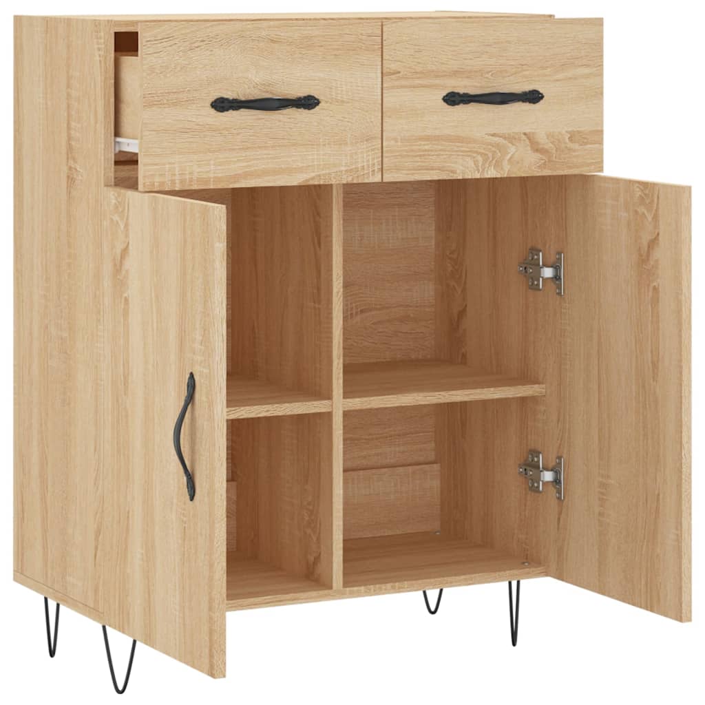 Buffet chêne sonoma 69,5x34x90 cm bois d'ingénierie - XIOS