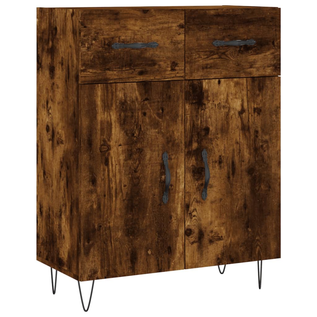 Buffet chêne fumé 69,5x34x90 cm bois d'ingénierie - XIOS