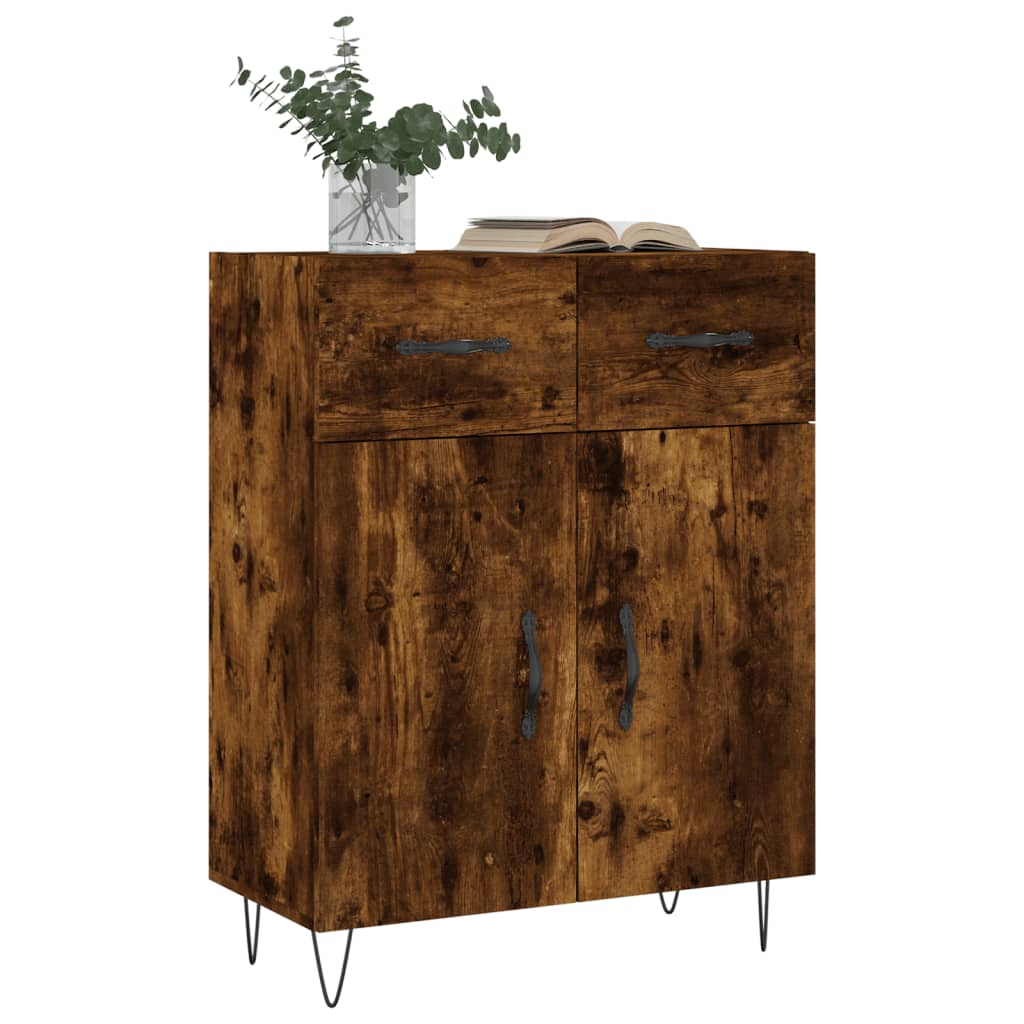 Buffet chêne fumé 69,5x34x90 cm bois d'ingénierie - XIOS