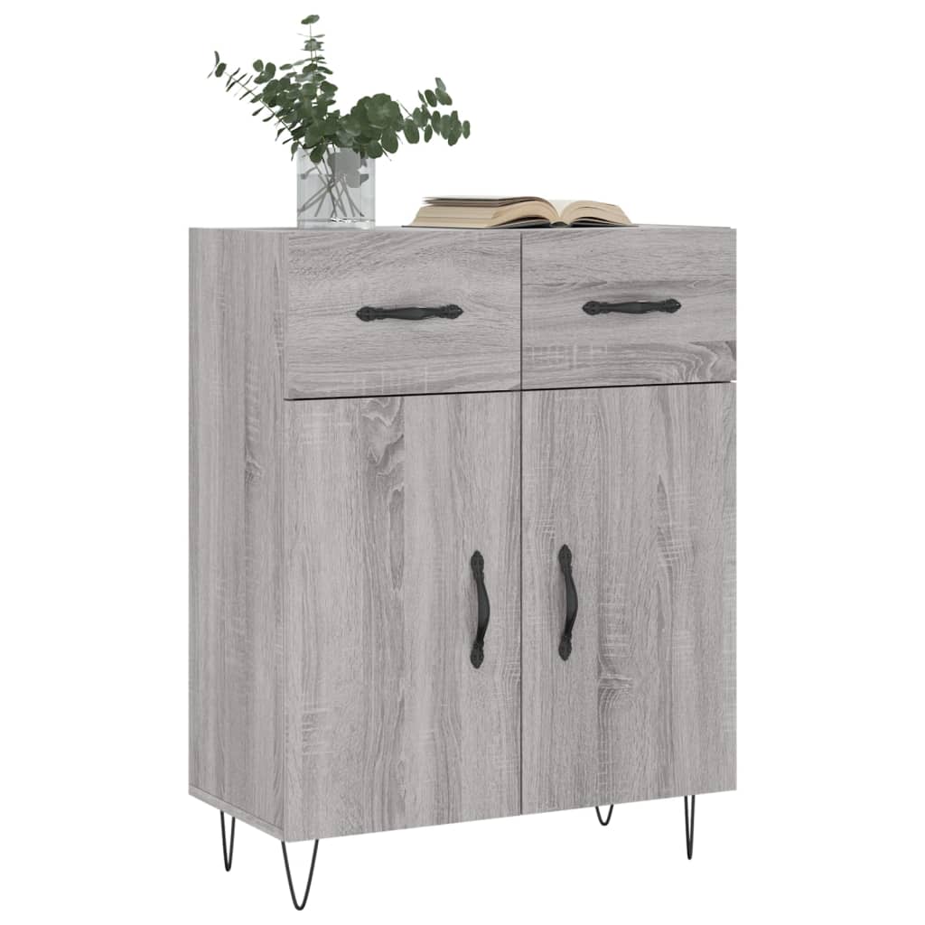Buffet sonoma gris 69,5x34x90 cm bois d'ingénierie - XIOS