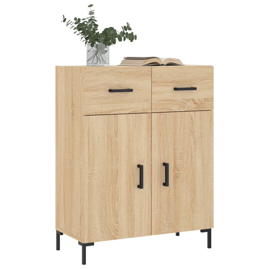 Buffet chêne sonoma 69,5x34x90 cm bois d'ingénierie - XIOS