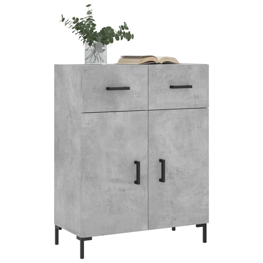 Buffet gris béton 69,5x34x90 cm bois d'ingénierie - XIOS