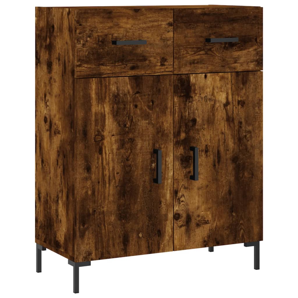 Buffet chêne fumé 69,5x34x90 cm bois d'ingénierie - XIOS