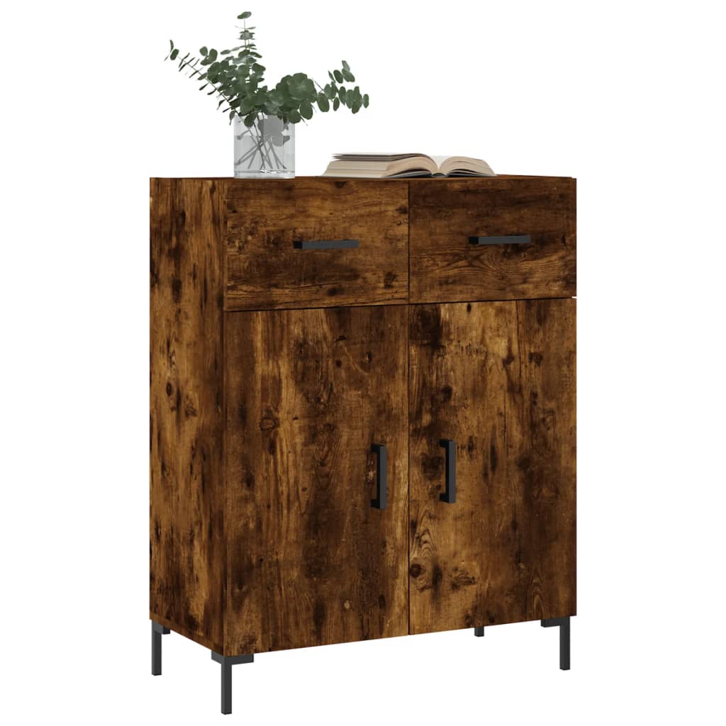 Buffet chêne fumé 69,5x34x90 cm bois d'ingénierie - XIOS