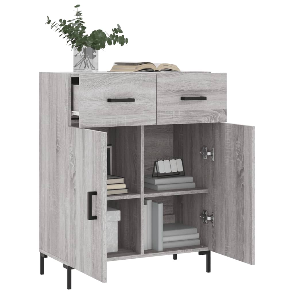 Buffet sonoma gris 69,5x34x90 cm bois d'ingénierie - XIOS