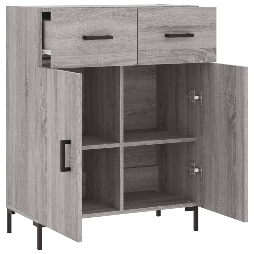 Buffet sonoma gris 69,5x34x90 cm bois d'ingénierie - XIOS