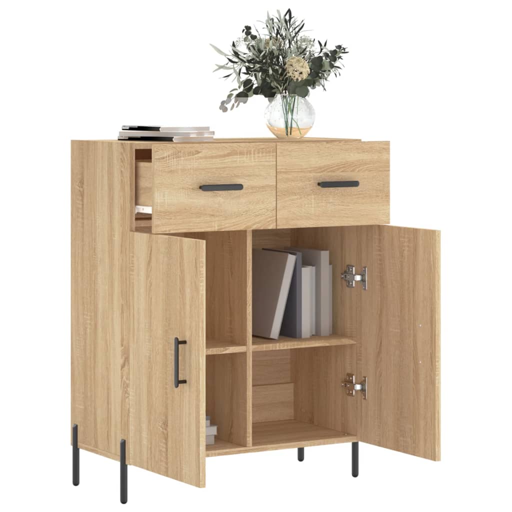 Buffet chêne sonoma 69,5x34x90 cm bois d'ingénierie - XIOS