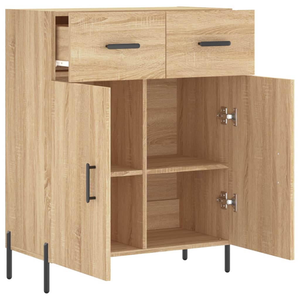 Buffet chêne sonoma 69,5x34x90 cm bois d'ingénierie - XIOS