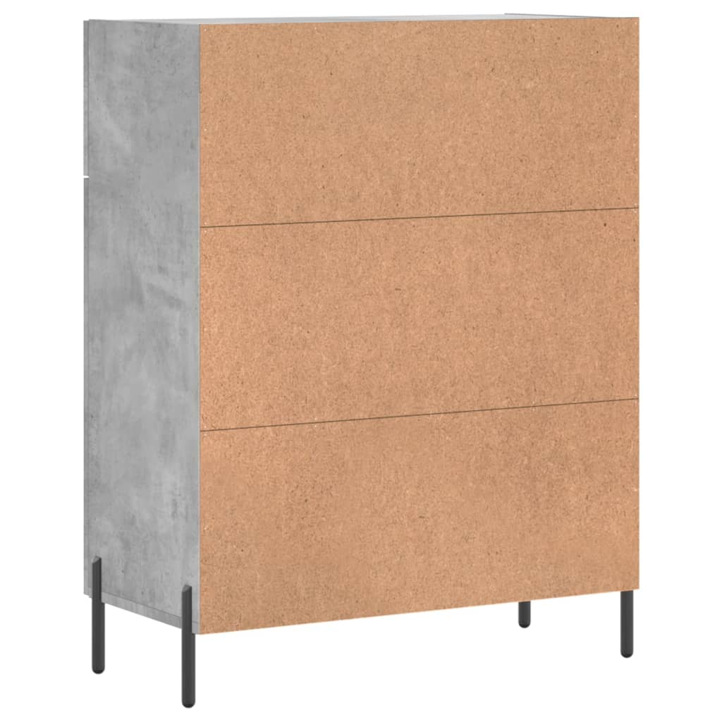 Buffet gris béton 69,5x34x90 cm bois d'ingénierie - XIOS