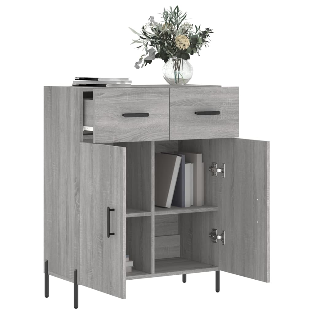 Buffet sonoma gris 69,5x34x90 cm bois d'ingénierie - XIOS