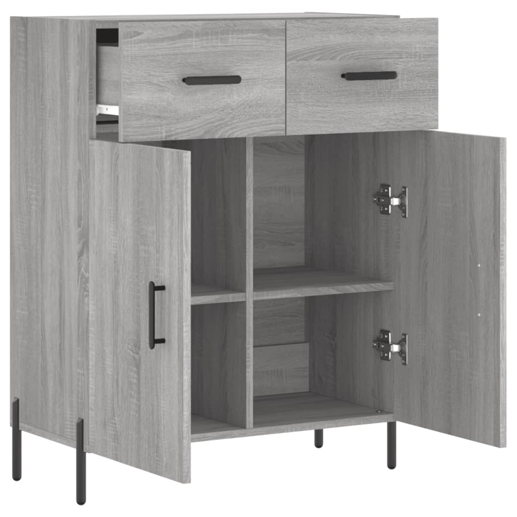 Buffet sonoma gris 69,5x34x90 cm bois d'ingénierie - XIOS