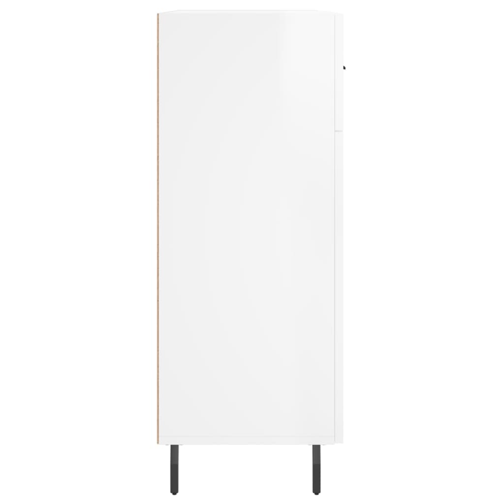 Buffet Blanc brillant 69,5x34x90 cm Bois d'ingénierie - XIOS