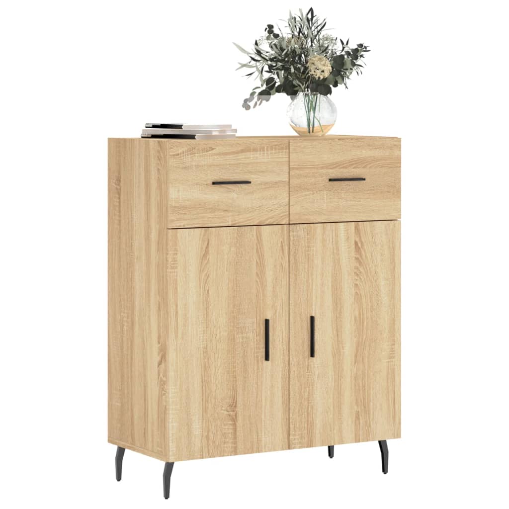 Buffet chêne sonoma 69,5x34x90 cm bois d'ingénierie - XIOS