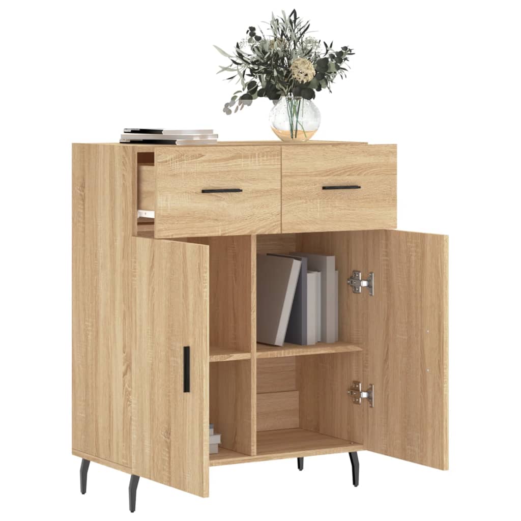 Buffet chêne sonoma 69,5x34x90 cm bois d'ingénierie - XIOS