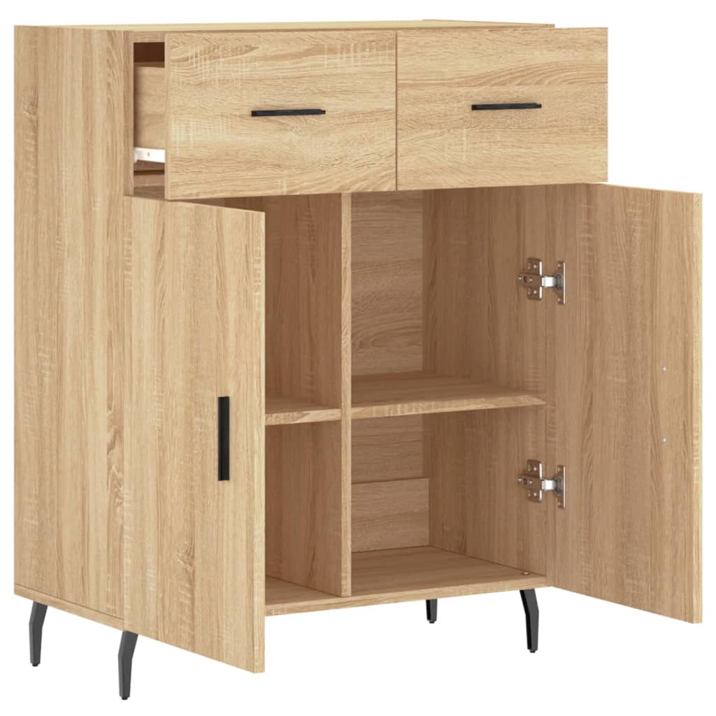 Buffet chêne sonoma 69,5x34x90 cm bois d'ingénierie - XIOS