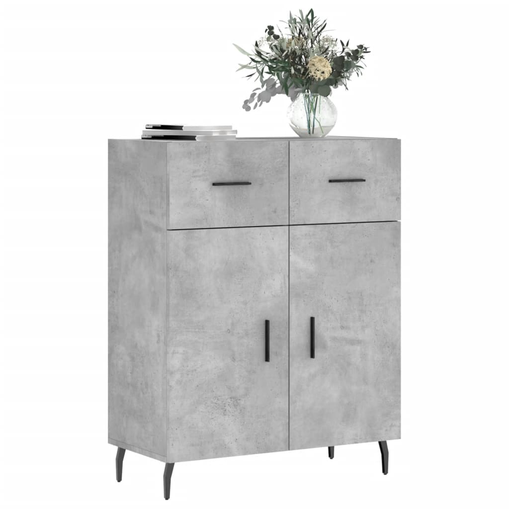 Buffet gris béton 69,5x34x90 cm bois d'ingénierie - XIOS