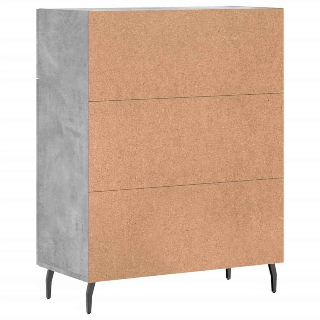Buffet gris béton 69,5x34x90 cm bois d'ingénierie - XIOS